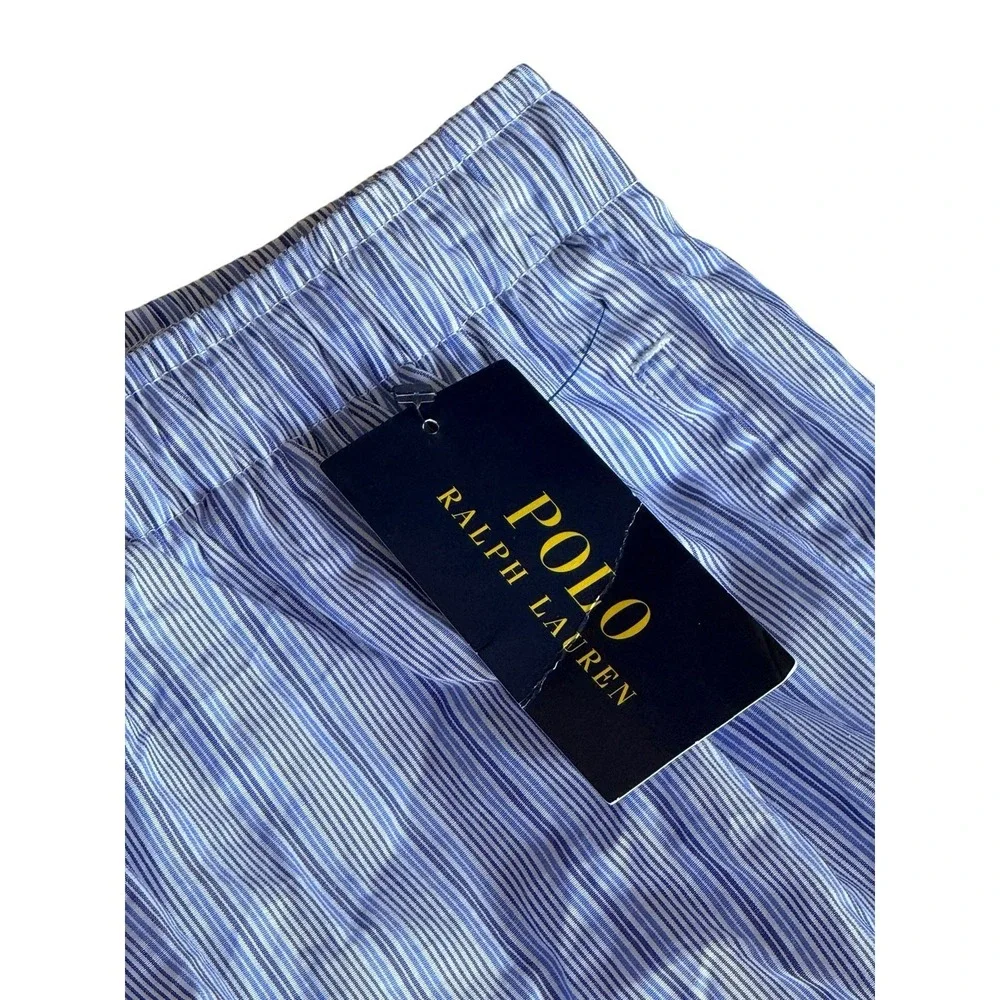Polo‎ Ralph Lauren Pajama Pants 3XL 3XT TALL Blue Stripe Cotton Lounge NWT BIG